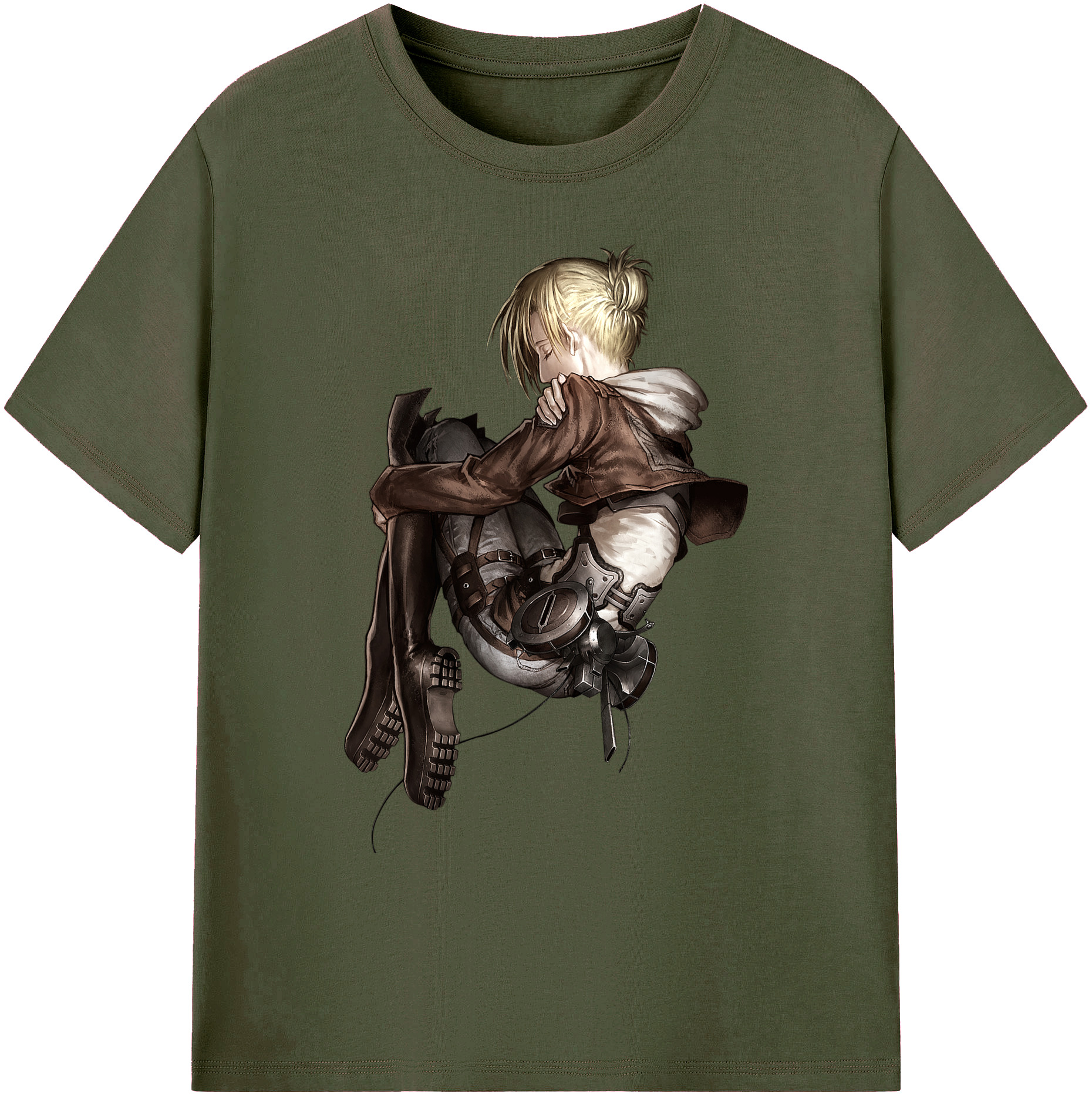 （画像用） 進撃の巨人 アニ・レオンハート Attack on Titan Annie Leonhart 綿100％ メンズ半袖Tシャツ｜肌触りやわらか＆通気性